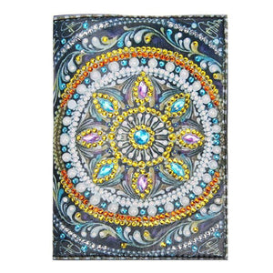 Flower-DIY Diamond Passport Case