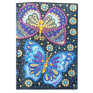 Flower-DIY Diamond Passport Case