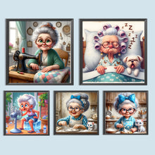 Load image into Gallery viewer, Funny Granny-Full Round Diamond Painting-30x30cm

