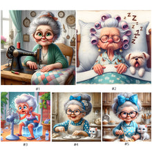 Load image into Gallery viewer, Funny Granny-Full Round Diamond Painting-30x30cm
