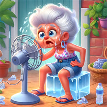 Load image into Gallery viewer, Funny Granny-Full Round Diamond Painting-30x30cm
