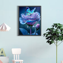 Load image into Gallery viewer, Rose Butterfly-Full Round Diamond Painting-45x60cm-Large Size
