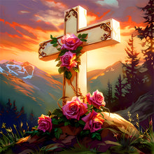 Load image into Gallery viewer, Cross-Full Round Diamond Painting-30x30cm
