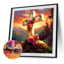 Load image into Gallery viewer, Cross-Full Round Diamond Painting-30x30cm
