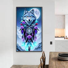 Load image into Gallery viewer, Wolf-Full Round Diamond Painting-40x70cm-Large Size
