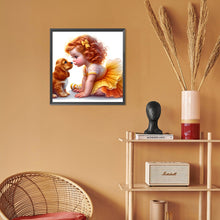 Load image into Gallery viewer, Life of Pets Girl-Full Round Diamond Painting-30x30cm
