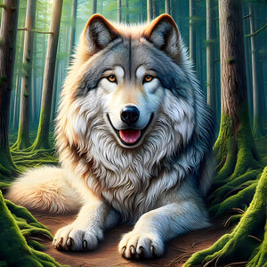 Dog-Full Round Diamond Painting-30x30cm