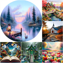 Load image into Gallery viewer, Landscape-Full Round Diamond Painting-30x30cm
