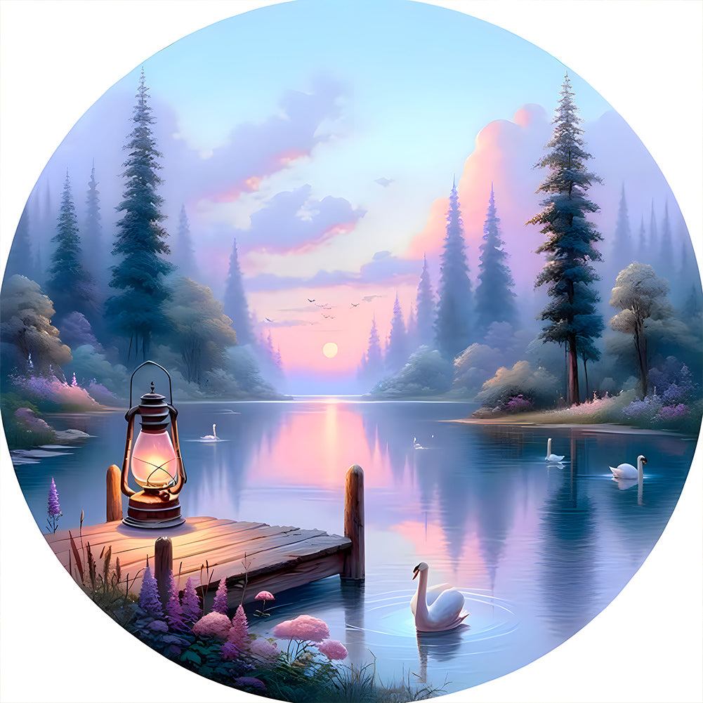 Landscape-Full Round Diamond Painting-30x30cm