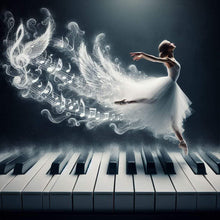 Load image into Gallery viewer, Piano Girl-Full Round Diamond Painting-40x40cm
