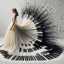 Load image into Gallery viewer, Piano Girl-Full Round Diamond Painting-40x40cm
