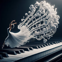 Load image into Gallery viewer, Piano Girl-Full Round Diamond Painting-40x40cm
