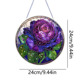 Flower-Single Side Drill-Diamond Pendant