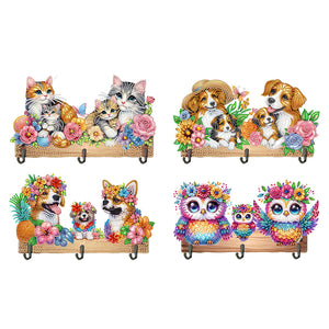 Animal-Diamond Art Craft Wall Hooks