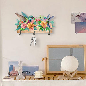Hummingbird Flower-Diamond Art Craft Wall Hooks