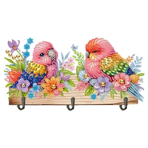 Hummingbird Flower-Diamond Art Craft Wall Hooks