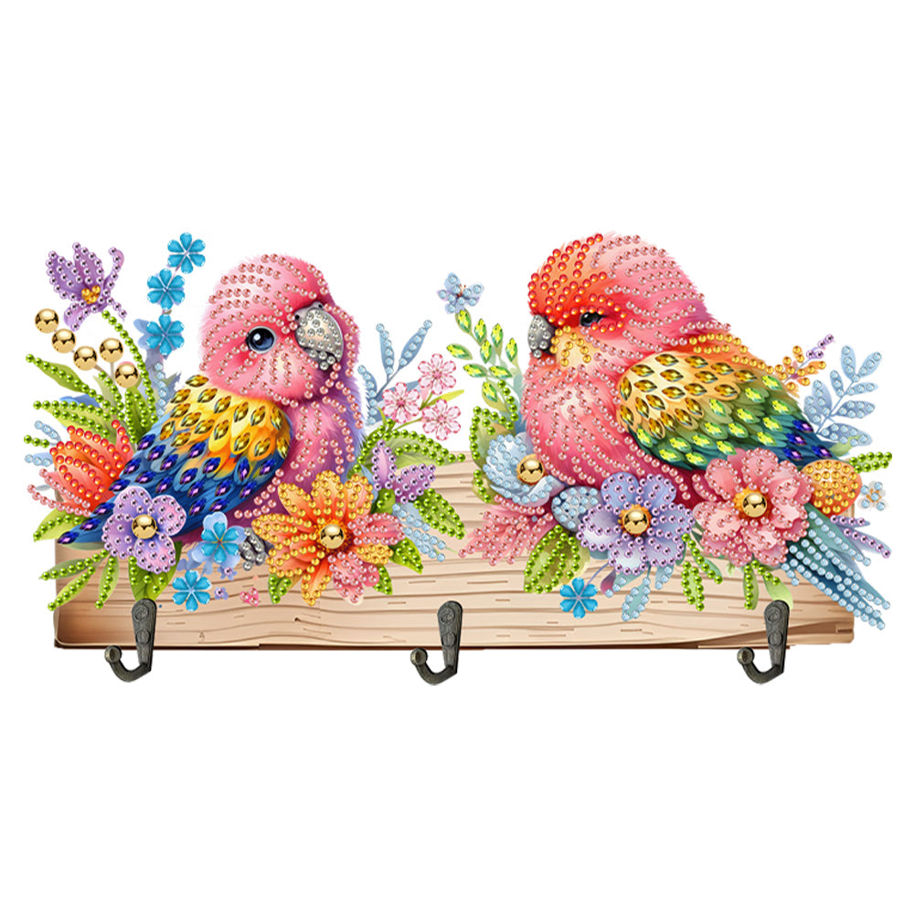 Hummingbird Flower-Diamond Art Craft Wall Hooks