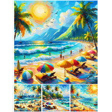 Load image into Gallery viewer, Beach-Full Round Diamond Painting-30x30cm
