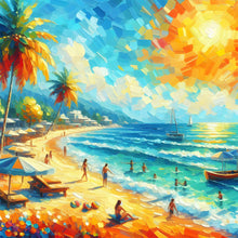 Load image into Gallery viewer, Beach-Full Round Diamond Painting-30x30cm
