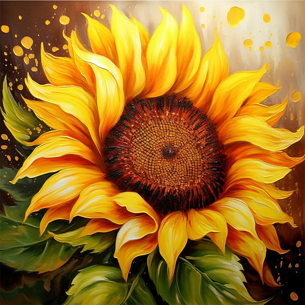 Sunflower-Full Round Diamond Painting-30x30cm