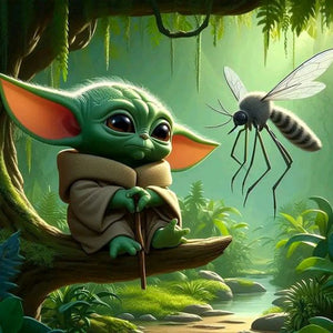 Yoda-Full Round Diamond Painting-40x40cm