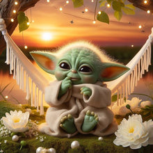Load image into Gallery viewer, Yoda-Full Round Diamond Painting-40x40cm
