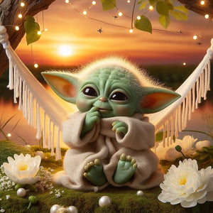 Yoda-Full Round Diamond Painting-40x40cm