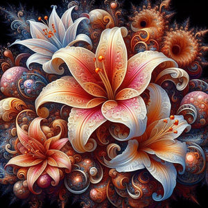 Lily-Full Round Diamond Painting-40x40cm