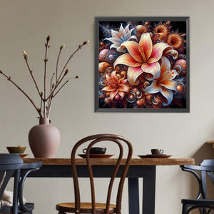 Lily-Full Round Diamond Painting-40x40cm