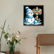 Load image into Gallery viewer, Snowman-Full Round Diamond Painting-30x30cm
