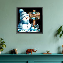 Load image into Gallery viewer, Snowman-Full Round Diamond Painting-30x30cm
