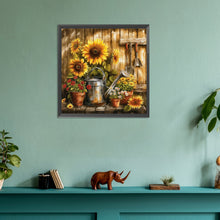 Load image into Gallery viewer, Sunflower-Full Round Diamond Painting-30x30cm
