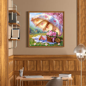 Sun Umbrella-Full Round Diamond Painting-50x50cm