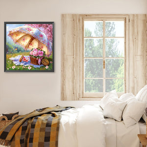 Sun Umbrella-Full Round Diamond Painting-50x50cm