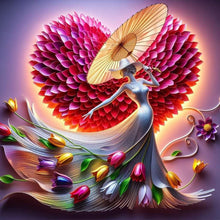 Load image into Gallery viewer, Colorful Art Girl-Full Round Diamond Painting-40x40cm
