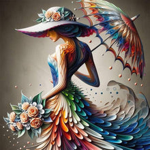 Load image into Gallery viewer, Colorful Art Girl-Full Round Diamond Painting-40x40cm
