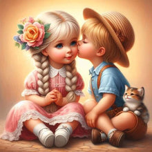 Load image into Gallery viewer, Girl-Full Round Diamond Painting-40x40cm
