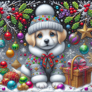 Christmas Animal-Full Round Diamond Painting-40x40cm
