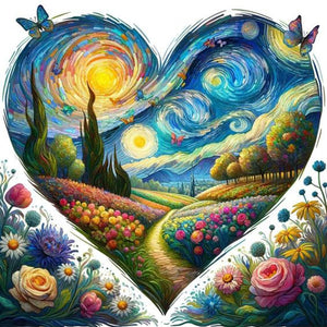 Love Scenery-Full Round Diamond Painting-40x40cm