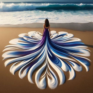 Dress Girl-Full Round Diamond Painting-40x40cm