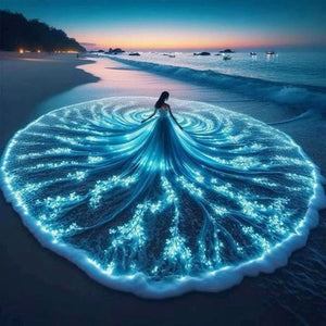 Dress Girl-Full Round Diamond Painting-40x40cm