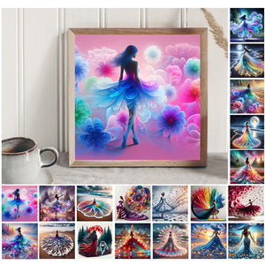 Fantasy Woman-Full Round Diamond Painting-40x40cm