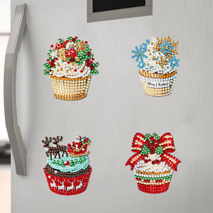 6Pcs/Set Christmas-Diamond Painting Magnet Refrigerator