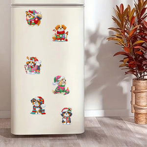 6Pcs/Set Christmas-Diamond Painting Magnet Refrigerator