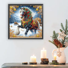 Load image into Gallery viewer, Xmas Horse-Partial Special Diamond Painting-40x40cm
