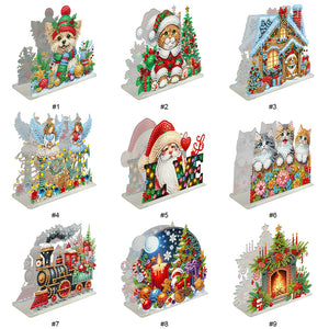 Christmas-Double Sided Drill-Acrylic Towel Storage Rack