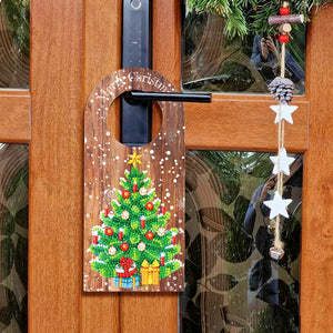 Christmas-Wooden Diamond Pendant