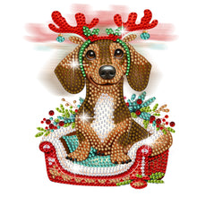 Load image into Gallery viewer, Christmas-Single Side Drill-Shaking Head Acrylic Diamond Desktop Ornament
