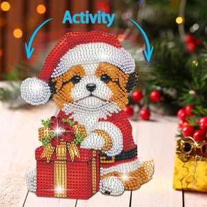 Christmas-Single Side Drill-Shaking Head Acrylic Diamond Desktop Ornament
