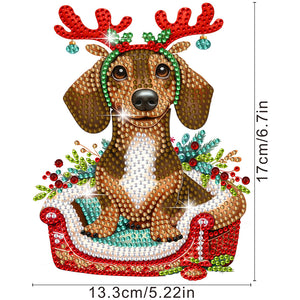 Christmas-Single Side Drill-Shaking Head Acrylic Diamond Desktop Ornament